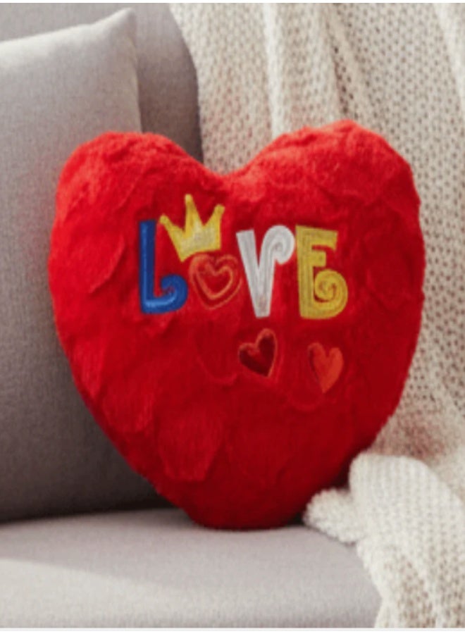 AKDC Red Heart Cushion (30 cm) with Love Message - Image 2